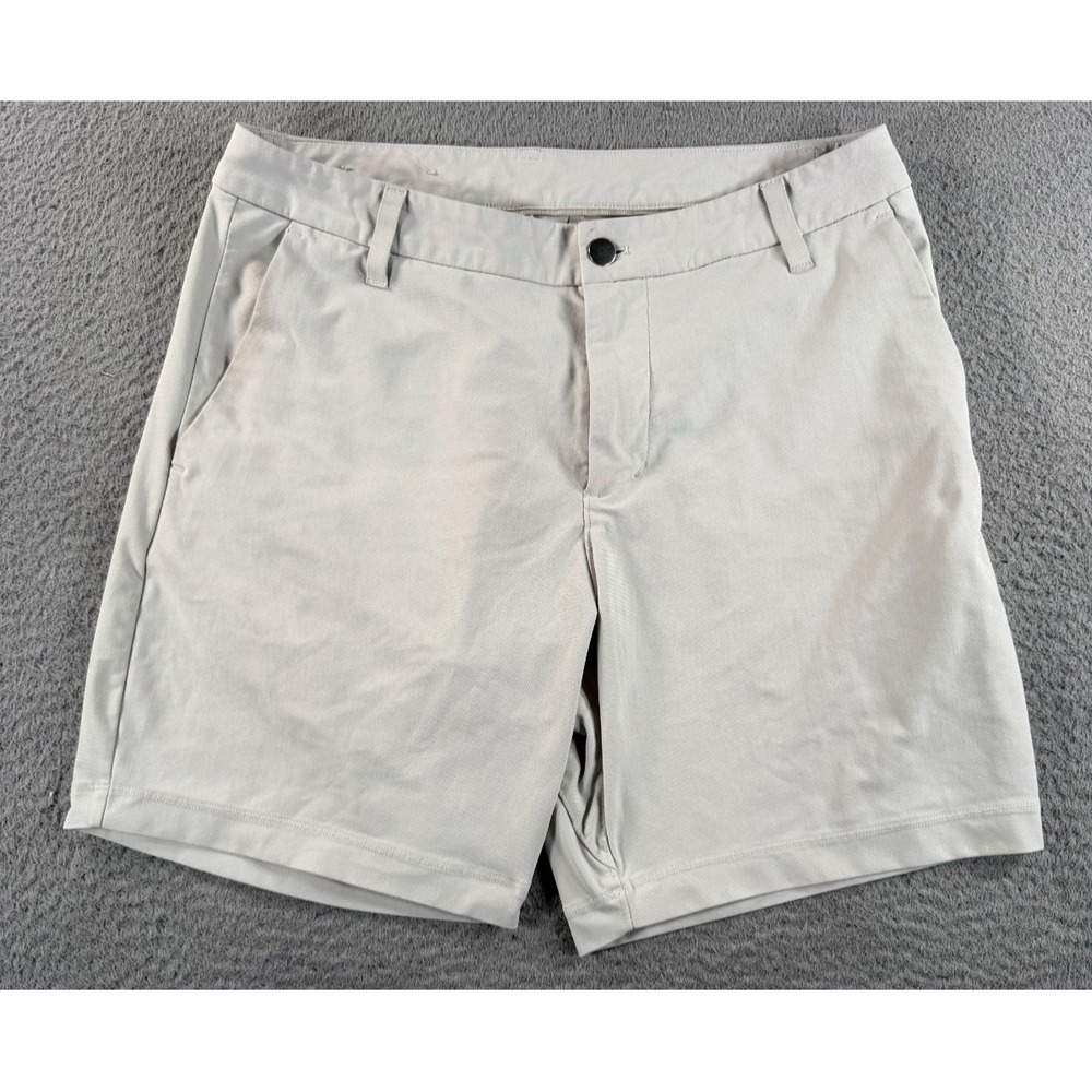 Lululemon ABC Commission Shorts Mens 31 White Performance Golf LM7B95S 7in